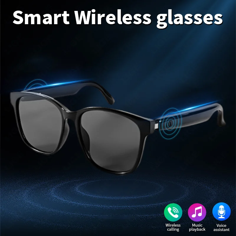 LIGE Bluetooth Inteligente Glasses Life Waterproof Smart Glasses Anti-blue Glasses Anti-ultraviolet Sunglasses for Android iOS