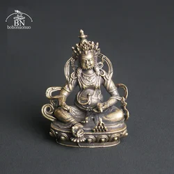 Antique Copper Buddha Statue Home Decor Accessories for Living Room Small Ornaments Retro Brass Office Desk Miniature Figurines