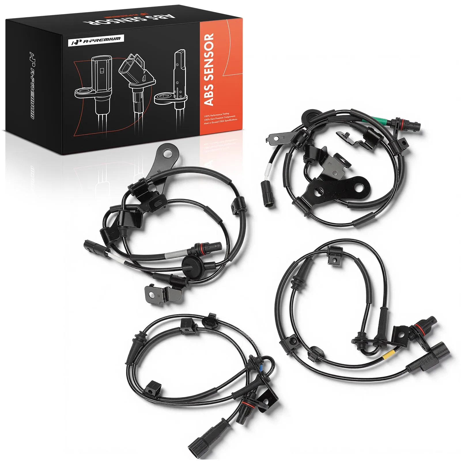A-Premium 4Pcs Front & Rear Side(Driver & Passenger Side) ABS Wheel Speed Sensor for Kia Sportage 2017-2020