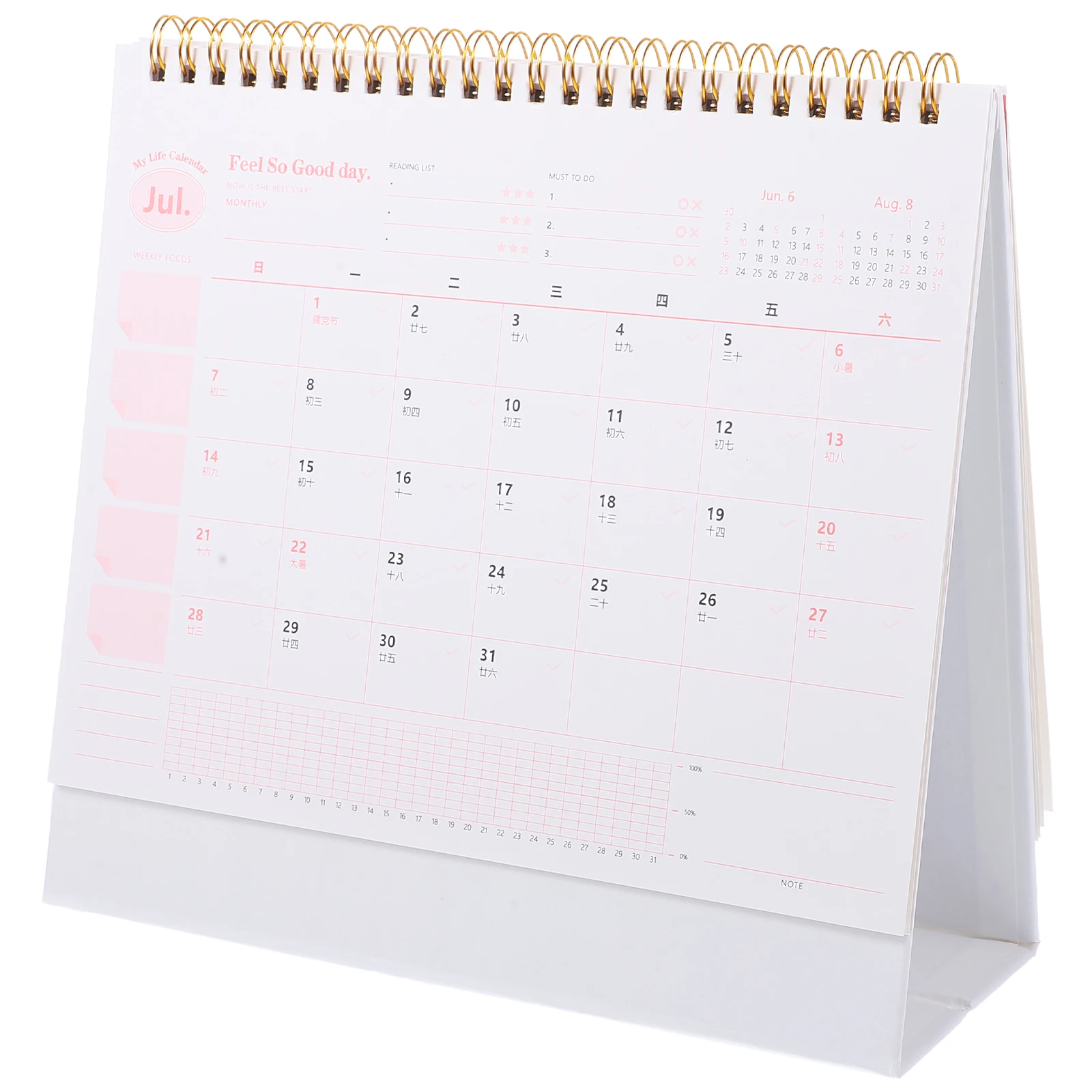 

2024 Desk Calendar Flip Small Table Home Furnishing Decor Paper Monthly nament Office Supply Compact Size Sturdy Binding Thick
