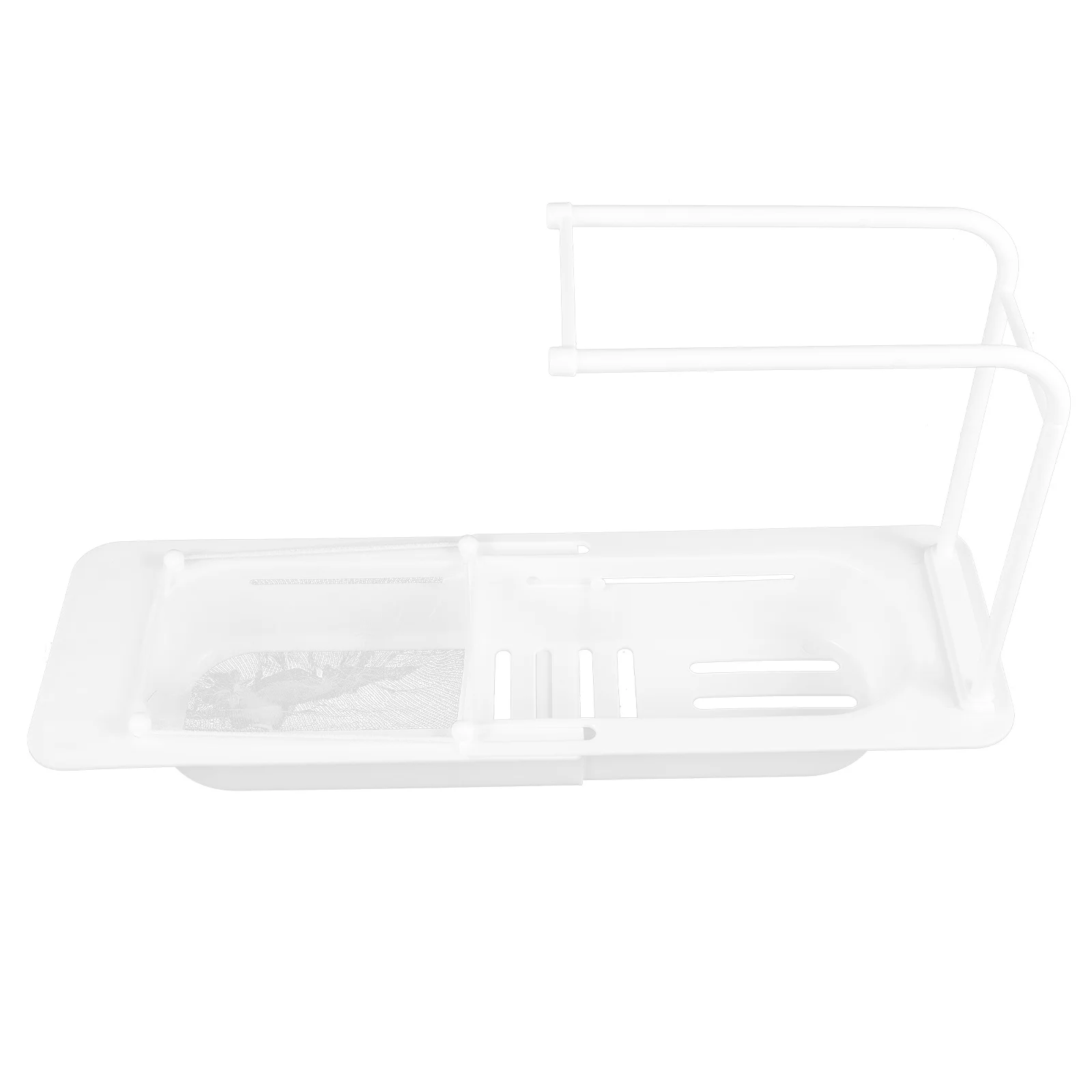 ที่คว่ำจานแบบขยายได้ ชั้นวางอุปกรณ์ครัว ตะกร้ากรองเศษอาหาร ที่วางฟองน้ำและสบู่ ตะแกรงกรองแบบปรับได้ ที่วางอ่างล้างจานแบบยืดหดได้