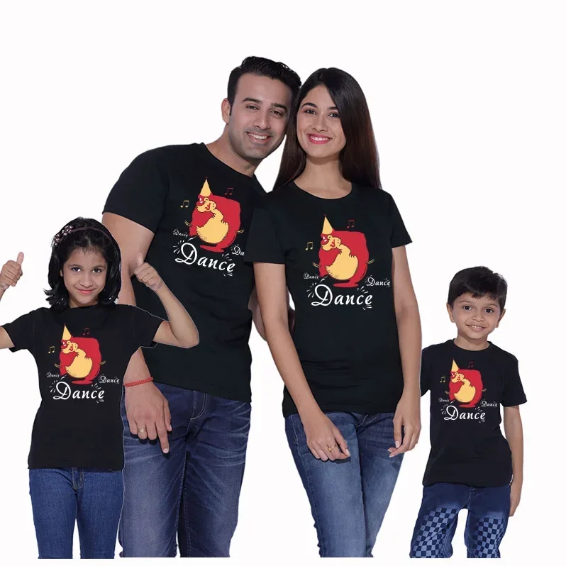 

Bear Dance Family T Shirt Family Matching Outfits Mom and Dad and Children T-shirt