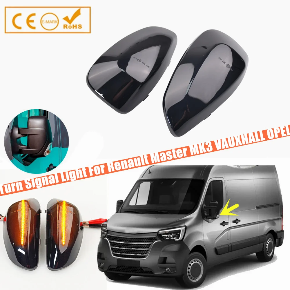 Dynamic LED Side Mirror Turn Light Signal Lamp For Renault Master MK3 For VAUXHALL OPEL MOVANO For NISSAN INTERSTAR NV