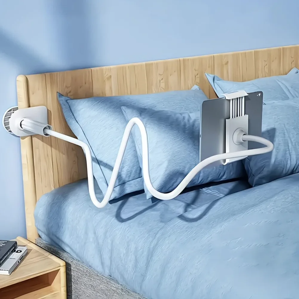 Lazy Tablets Bedside Arm Clip Adjustable Stand 360° Swivel Foldable Phones Spiral Base Desk Bed Holder Ipad Rack Headrest Mount