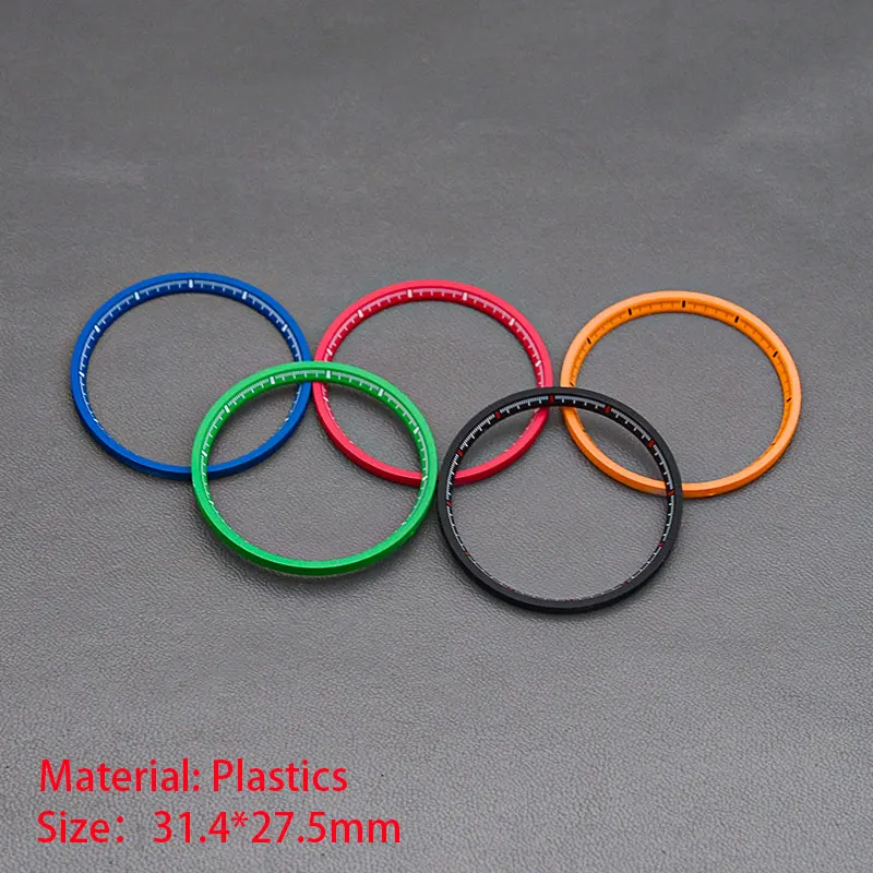 31.4*27.5mm Plastics Watch Chapter Ring For SKX6105 6309 SKX007 SRPD53 PROSPEX Series Fit  NH35 NH36 7S 4R Movement Watch