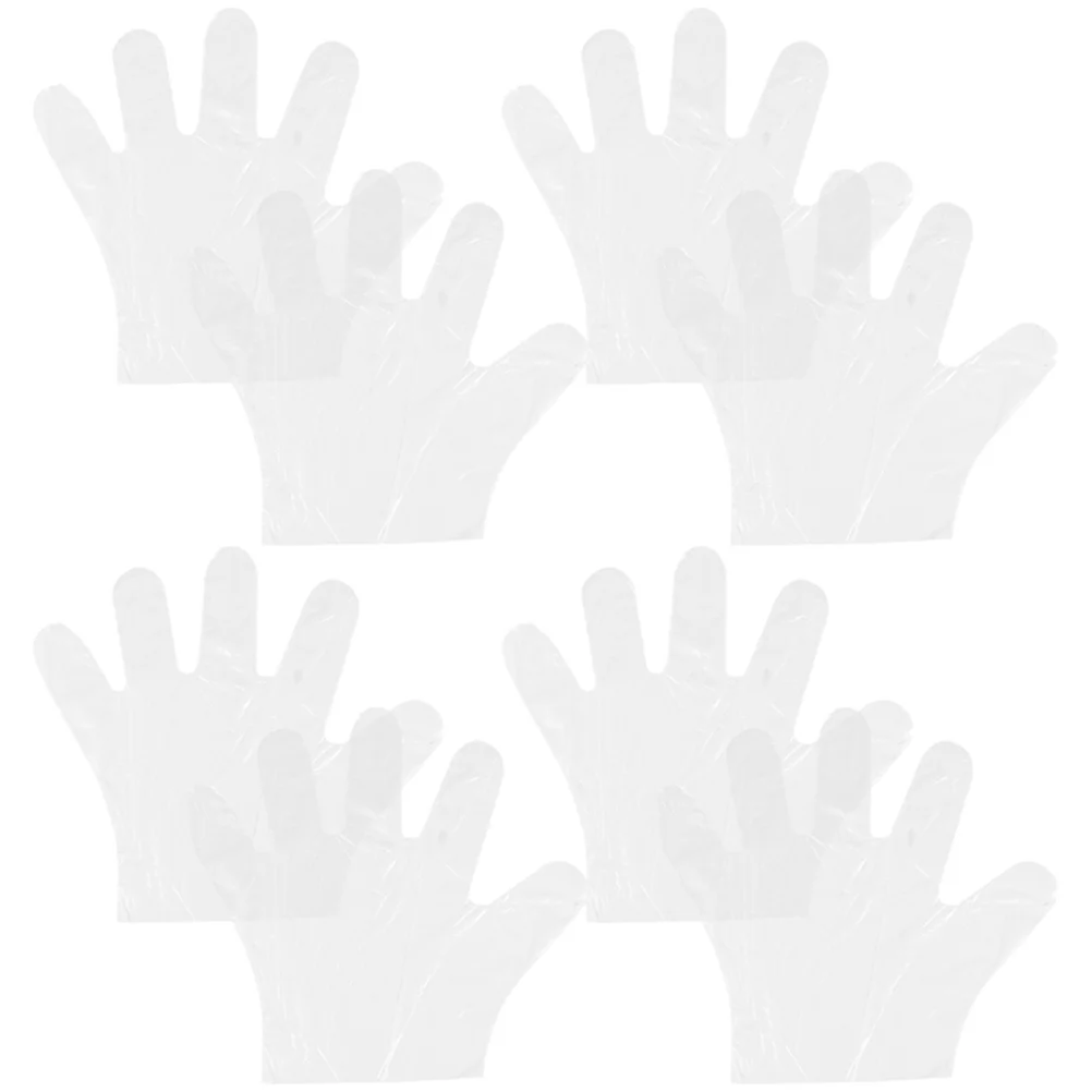 300Pcs Thicken Transparent Food Grade Pe Industrial Working Cleaning Barrier Fingerprint Prevention