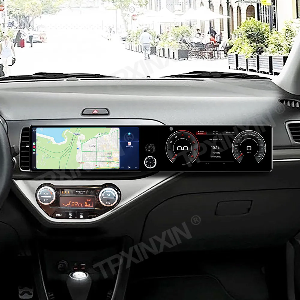 

12.3'' Dual Screen Car Radio For Kia Picanto 2011-2017 Car Multimedia Video Player Stereo GPS Navigation Carplay Head Unit 4G
