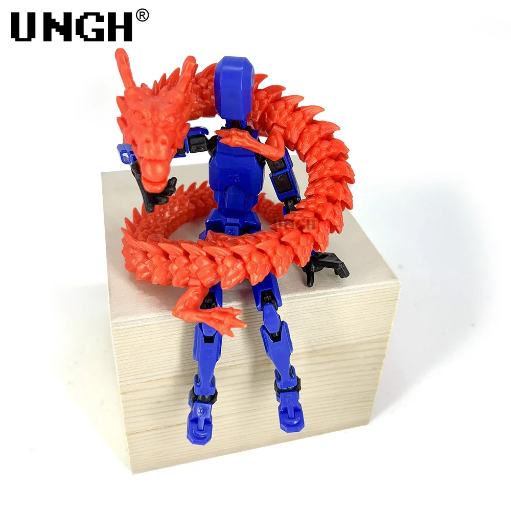 UNGH Figura de acción articulada dragón 3D para niños - imagen 4