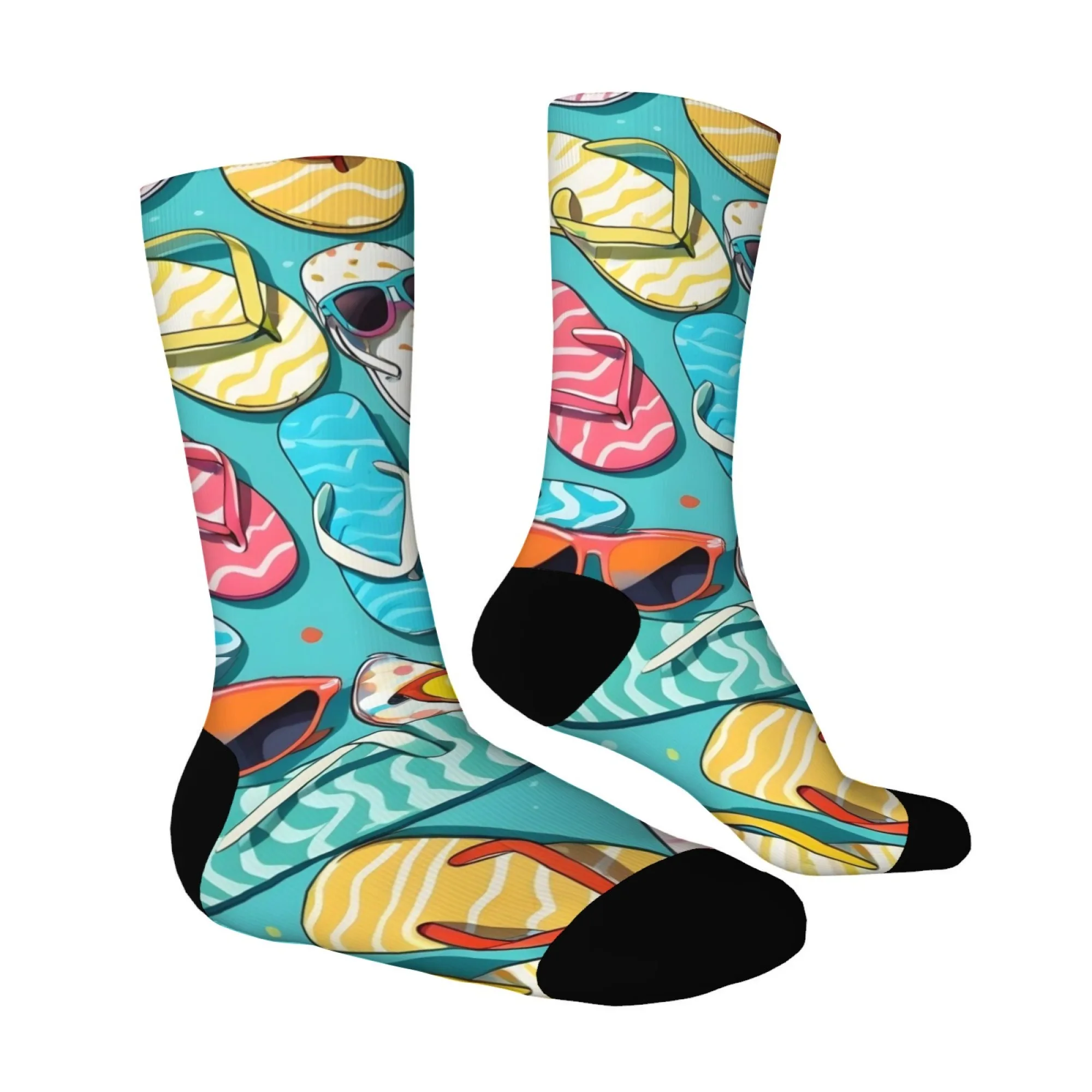 Летние повседневные носки в стиле Харадзюку в стиле ретро, пляжный стиль, удобные дышащие нескользящие мужские носки, новинка, забавные уличные носки в стиле хип-хоп