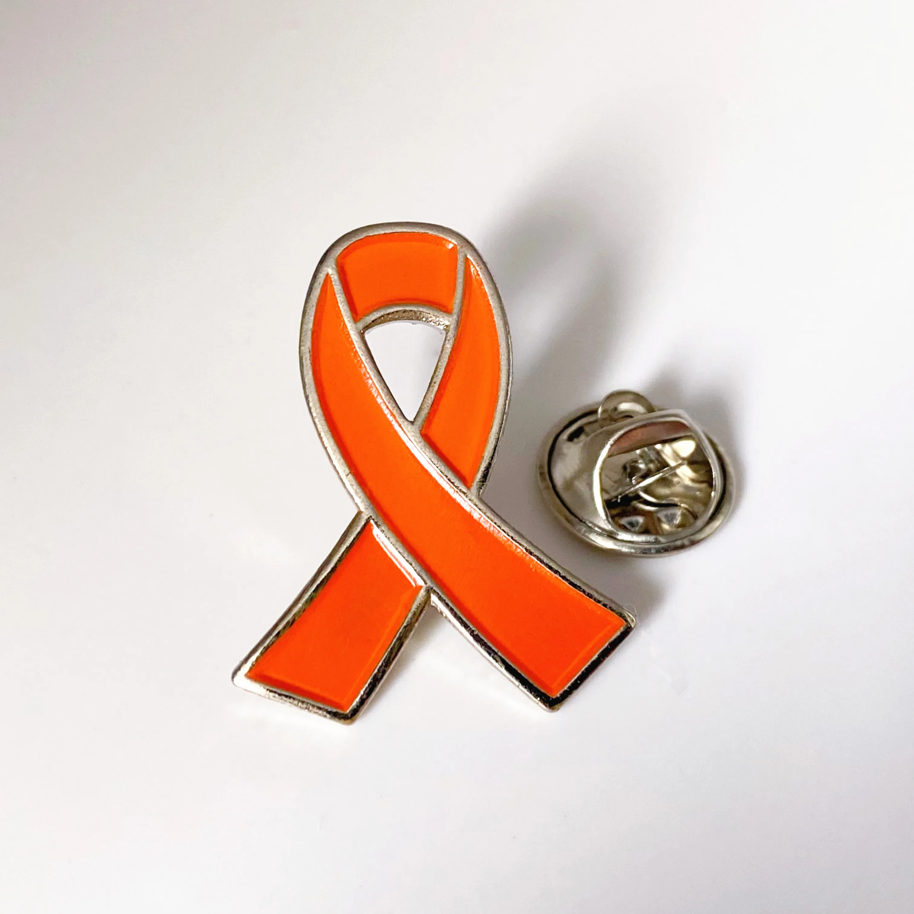 Orange Ribbon Awareness Pin for Leukemia ADHD Self Mutilation Multiple Sclerosis Support Ribbon Engagement Lapel Pins Charity
