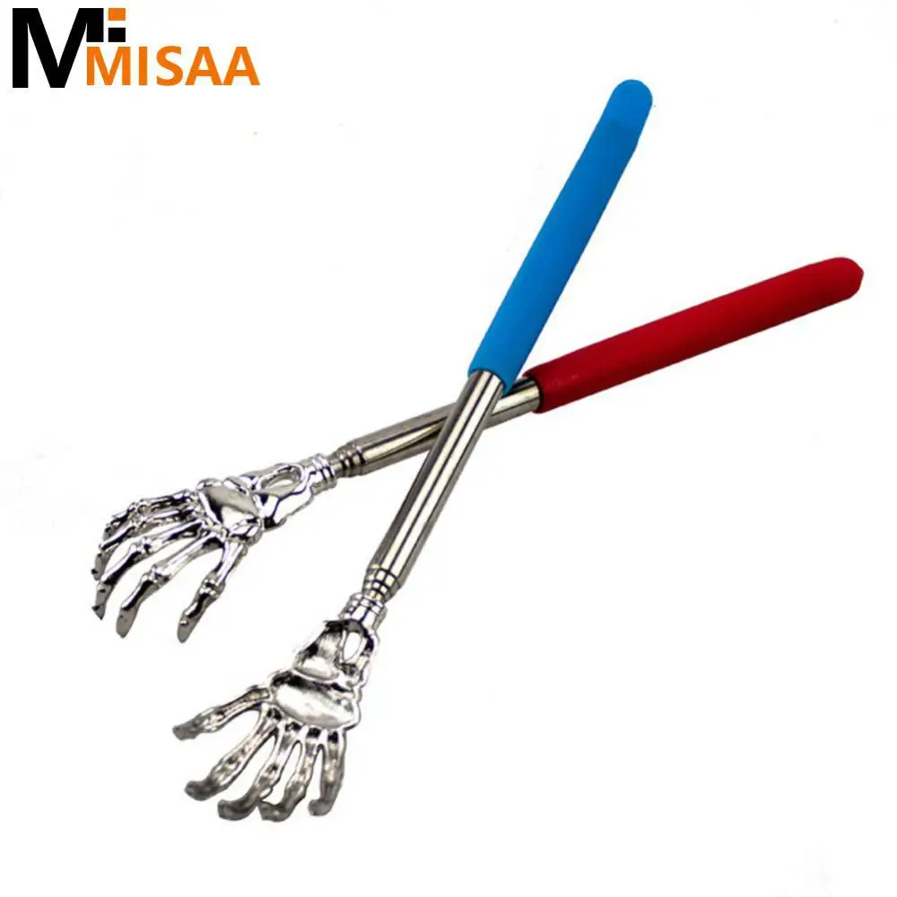 Grattaschiena rilassante portatile di alta qualità innovativo massaggiatore telescopico per la schiena Must-have in acciaio inossidabile per alleviare il prurito