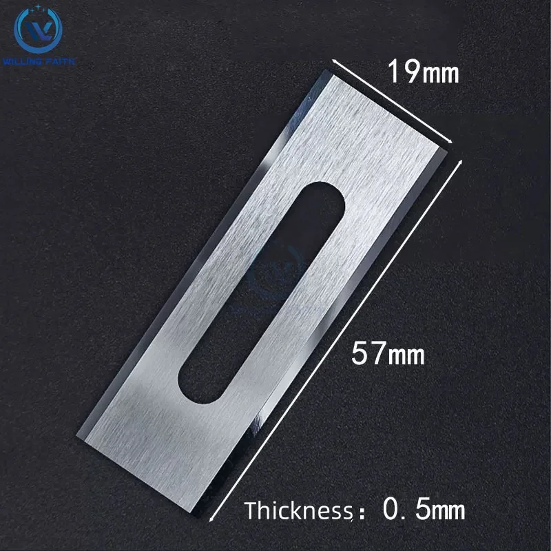 HSS 3-hole blade Plastic film paper cutting knife Security blade Machine cutting blade Waist hole blade  Razor knife
