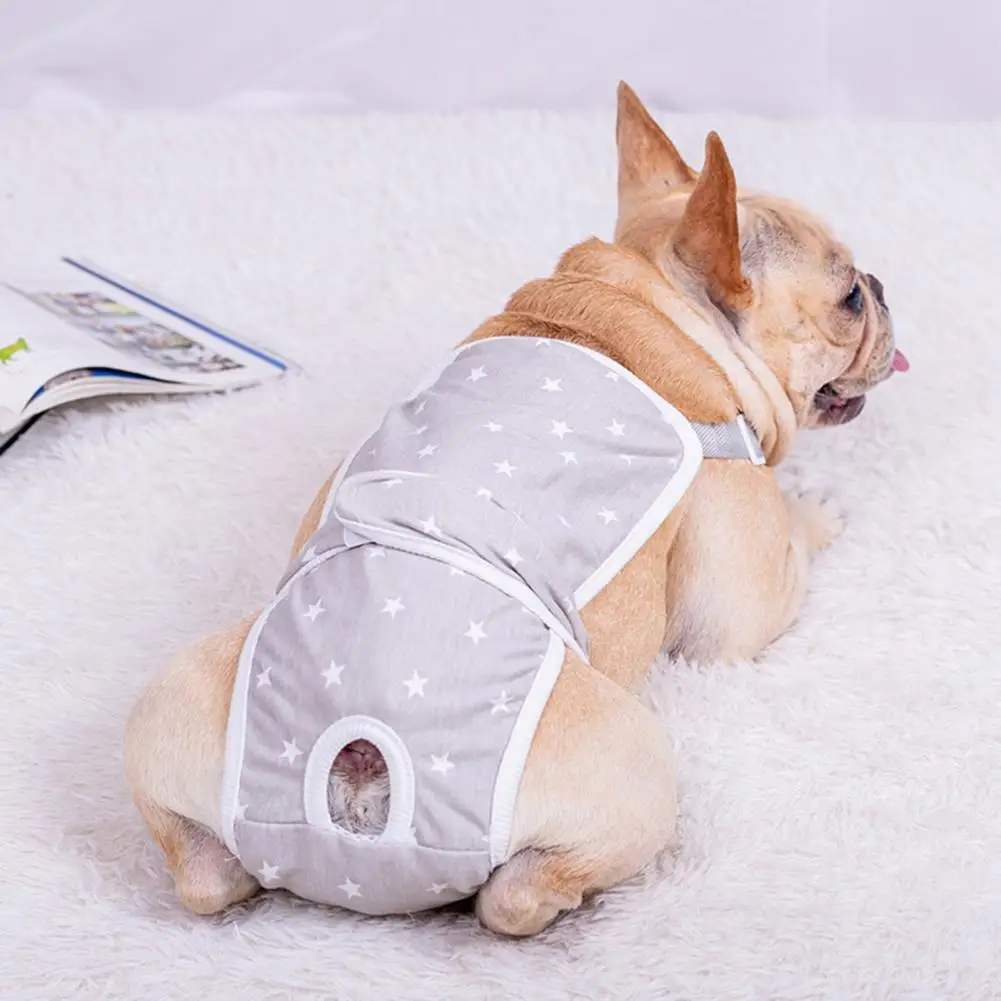 Dog Short Pants Printing Design Health Care Puppy Diaper Breathable Adjustable Pet Physiological Pants For Female Dogs