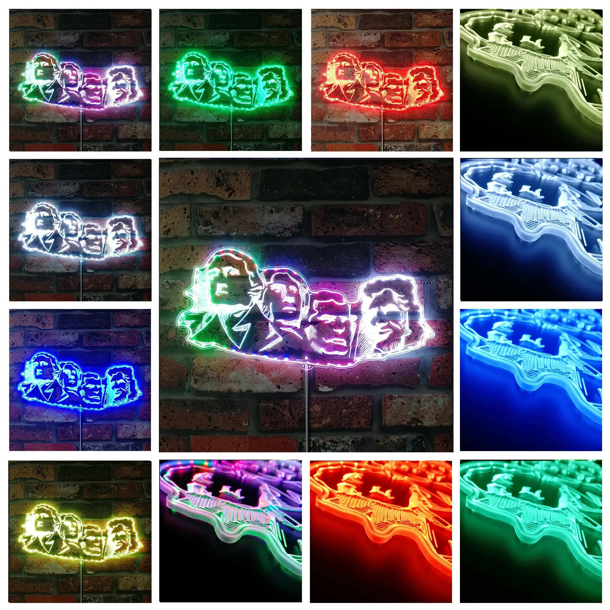Mount Rushmore National Memorial Glam Led Neon Sign st06-fnd-i0267-c