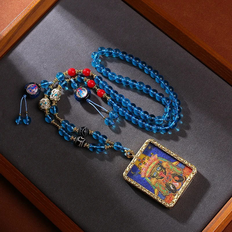 Tibetan cultural toy: Fox Immortal Tangka Zhakiram Pendant, Green Tara Pendant, White Tara Necklace