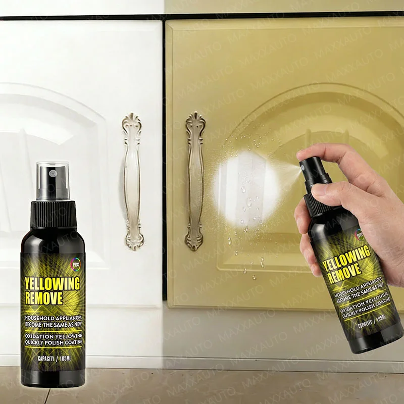 Kleiderschrank-Möbelrestaurator, Reinigungsspray gegen Vergilbung für Kunststoffgeräte, Reinigungswachs für Auto, Kühlschrank, Klimaanlagen, Toilettenpolitur