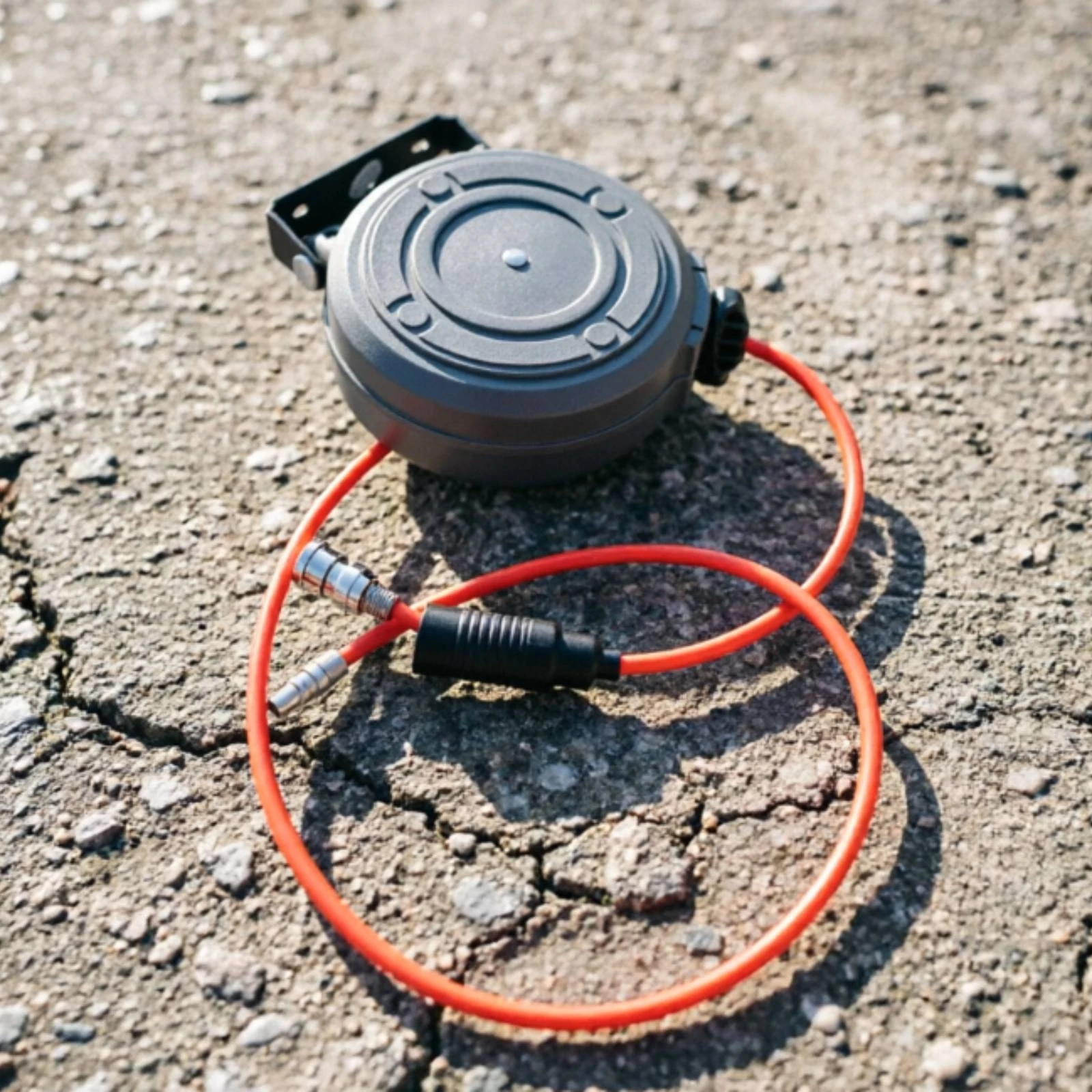 

Mini Air Hose Reel Auto Rewind Retractable Air Hose Reel Industrial Tool Gray Housing Workshop Gear Side Outlet