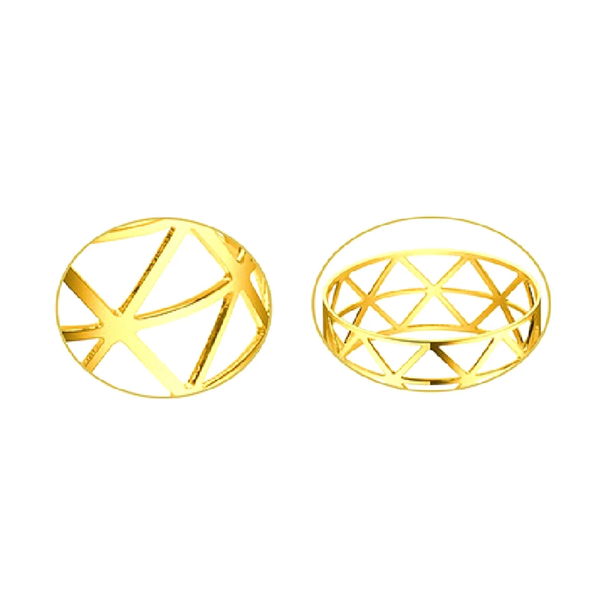 50 Pcs Gold Napkin Rings Metal Napkin Rings Holders Hollow Out Devise Delicate Napkin Rings Bulk for Party Decor