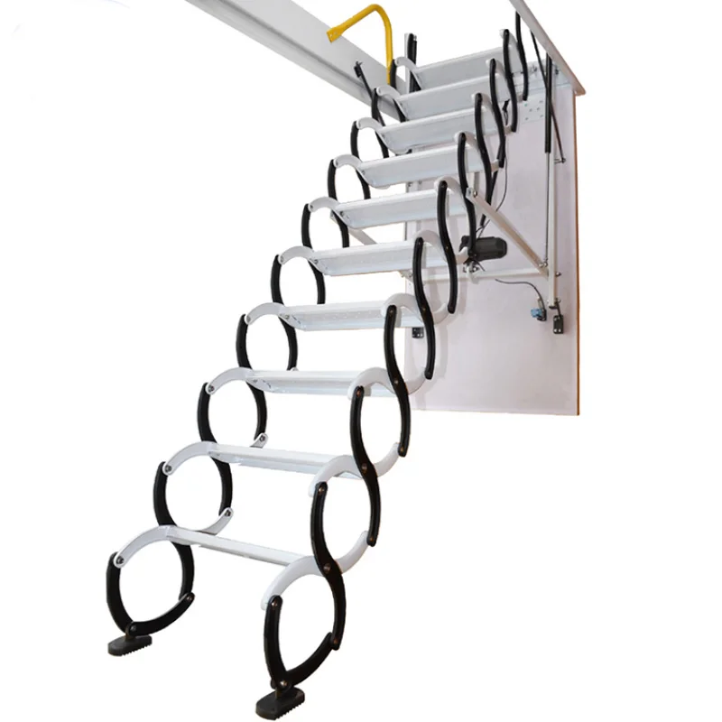 custom.Custom Made Indoor Folding Loft Ladder Remote Controlled Scissor Style Attic Stairs