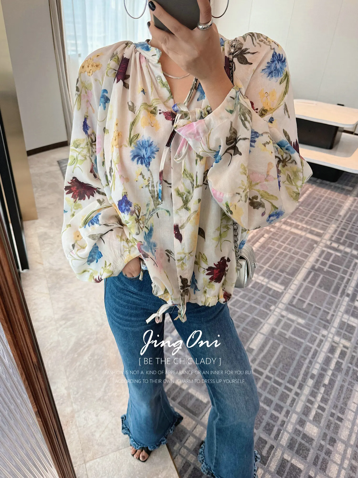 

Льняная рубашка с цветочным принтом, блузка, топы Y2K, женская одежда, весна-осень 2022, стильная корейская мода с длинным рукавом, винтажная элегантная новинка