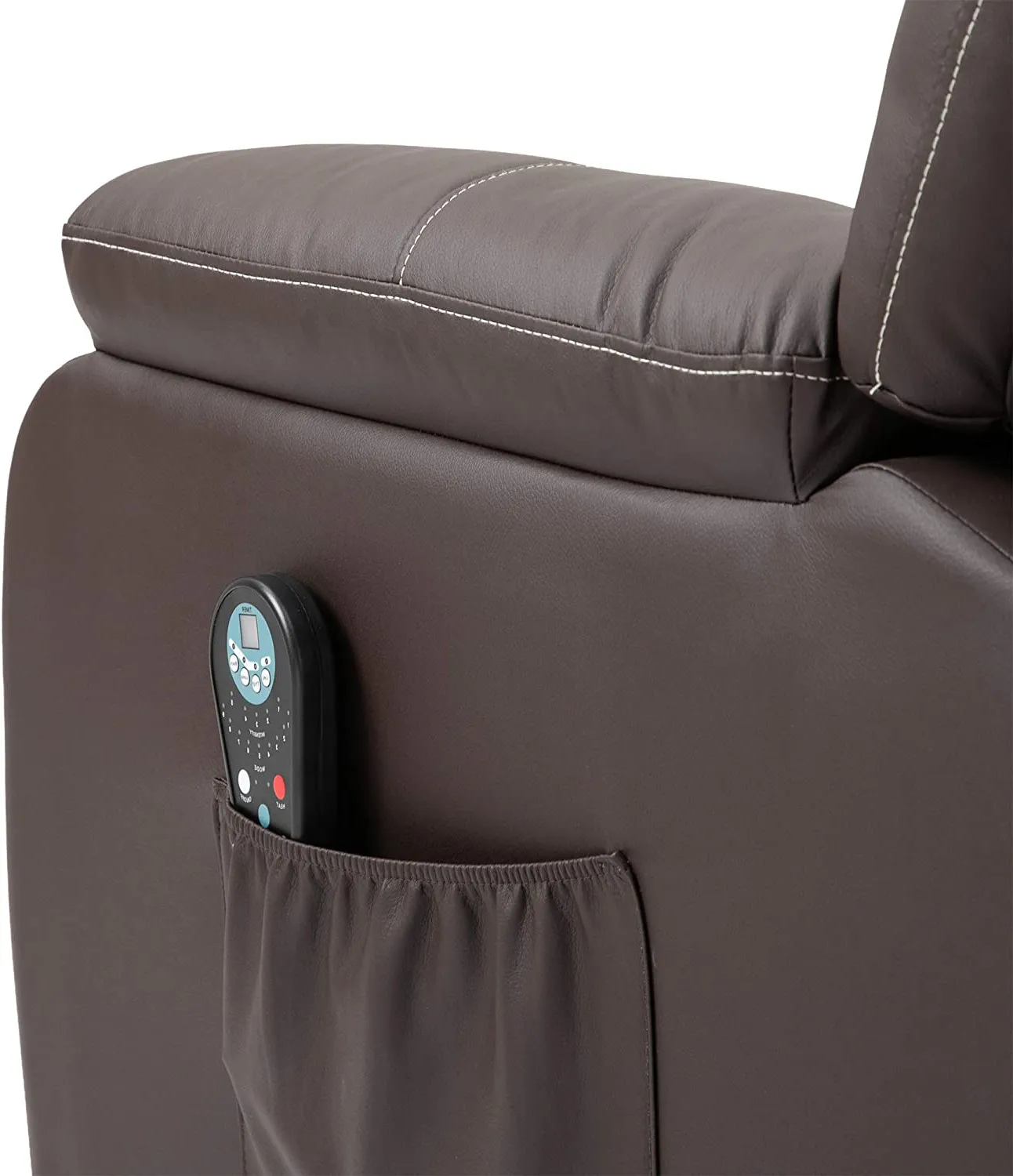 طقم أريكة كرسي جلدي لغرفة المعيشة مستلق #5