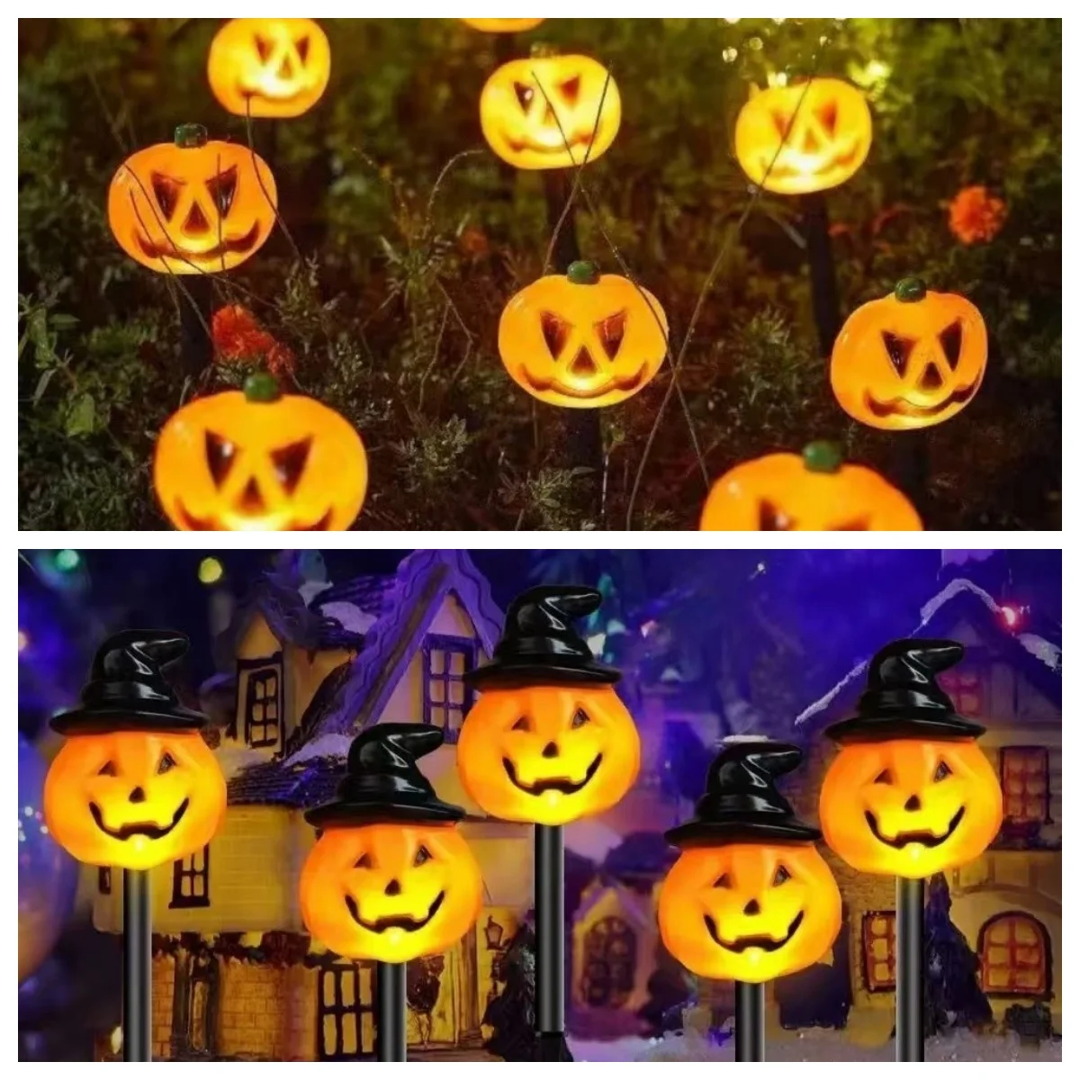

1PC5LED Halloween Solar Pumpkin Plug in Lamp,Halloween Decorative Lamp,Used for Festival,courtyard,Garden,Lawn,Party Decoration
