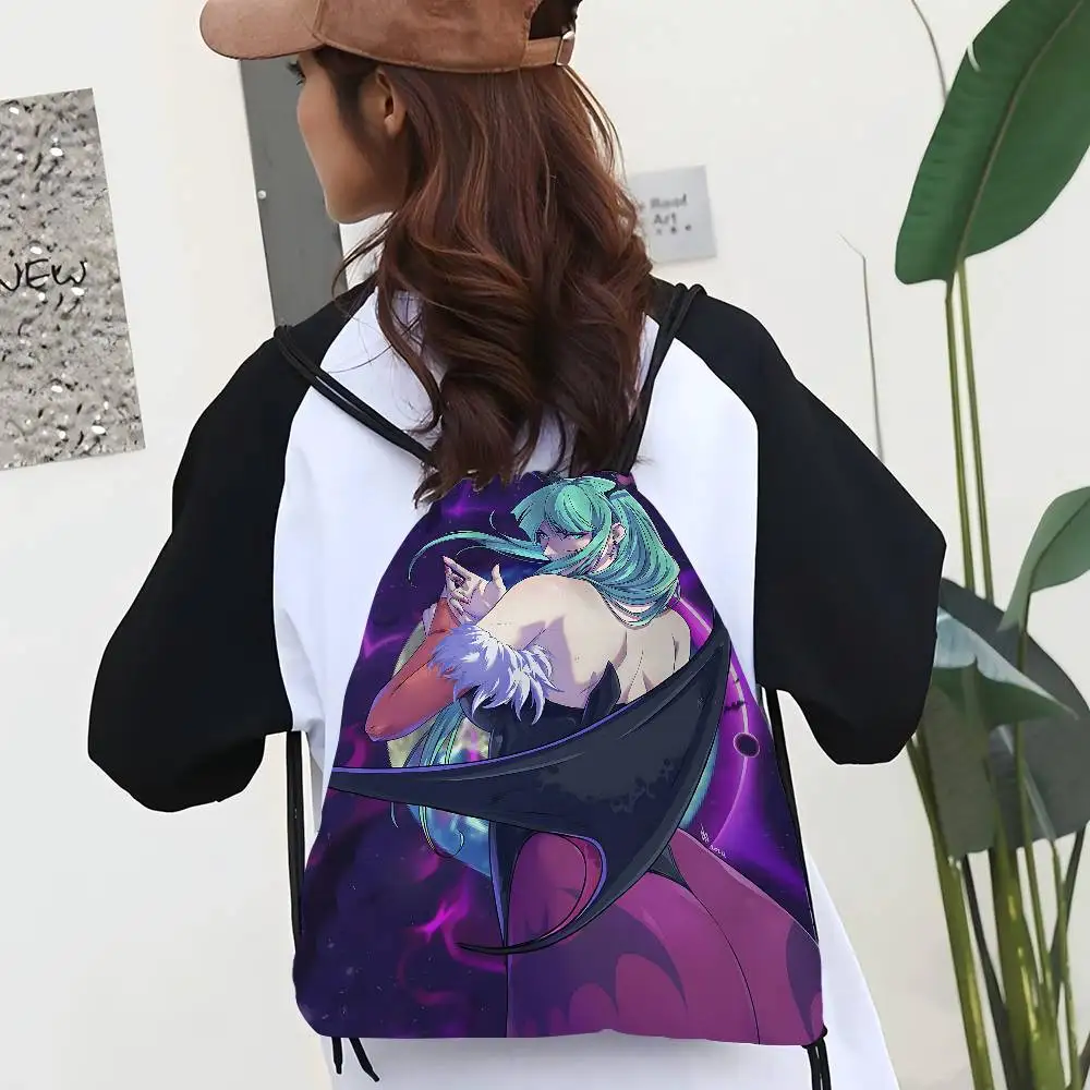 Girl Game M-morrigan Aensland 1 Piece Drawstring Bag Backpack, Adjustable Drawstring Backpack, Storage Bag, Drawstring Pocket