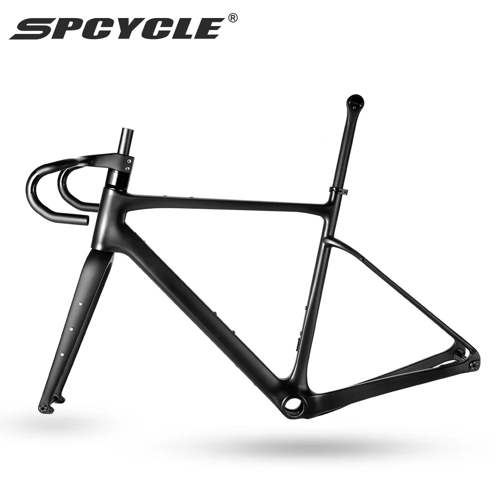 Spcycle G20 Full Carbon Gravel Bike Frame Full Hidden Cable 700x45C Gravel Bicycle Frameset With Aero Road Handlebar