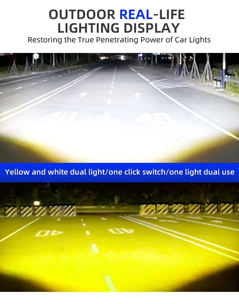 Senlo X7 80W Work Light Motorcycle LED 3 Inch Projector Headlight Driving Lights Fog Lamp for Motorcycle Headlights Spotlight