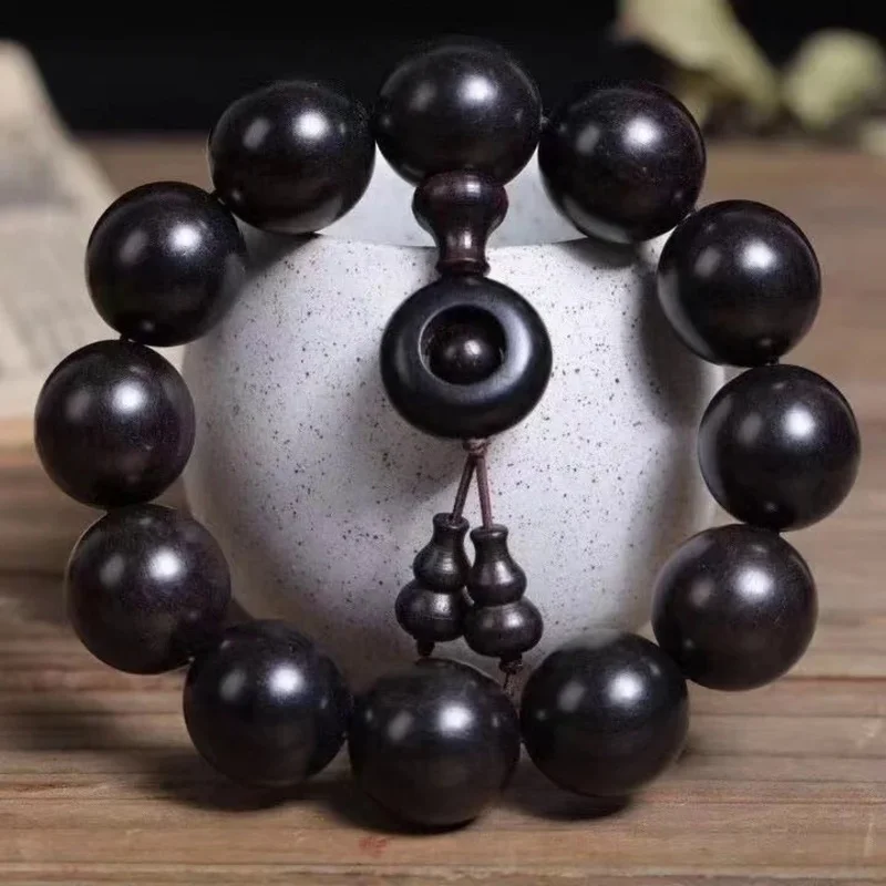 

Ebony Bracelet Ebony Purple Sandalwood Buddha Beads Wooden Bracelet Wen Wood Men's Gear Beads Black Sandalwood Women