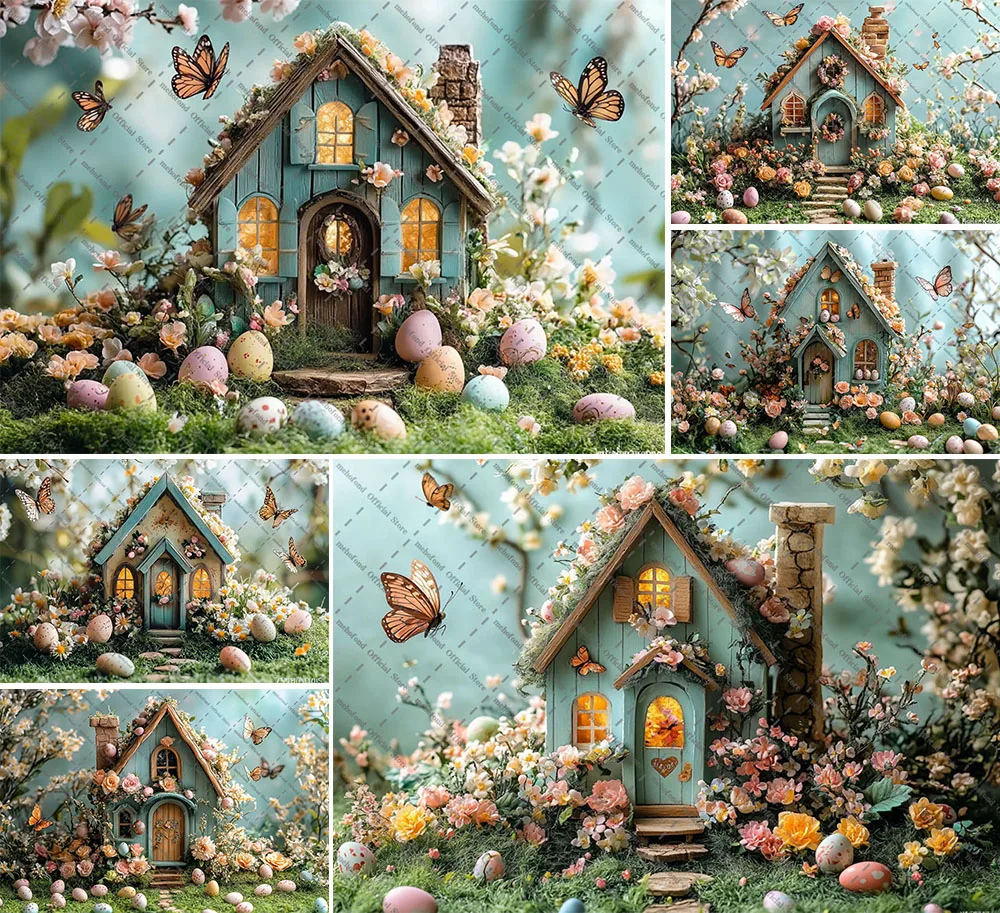 mehofond-fotografia-fundo-primavera-pascoa-floresta-casa-de-campo-borboleta-ovos-criancas-aniversario-retrato-decoracao-pano-de-fundo-estudio-foto