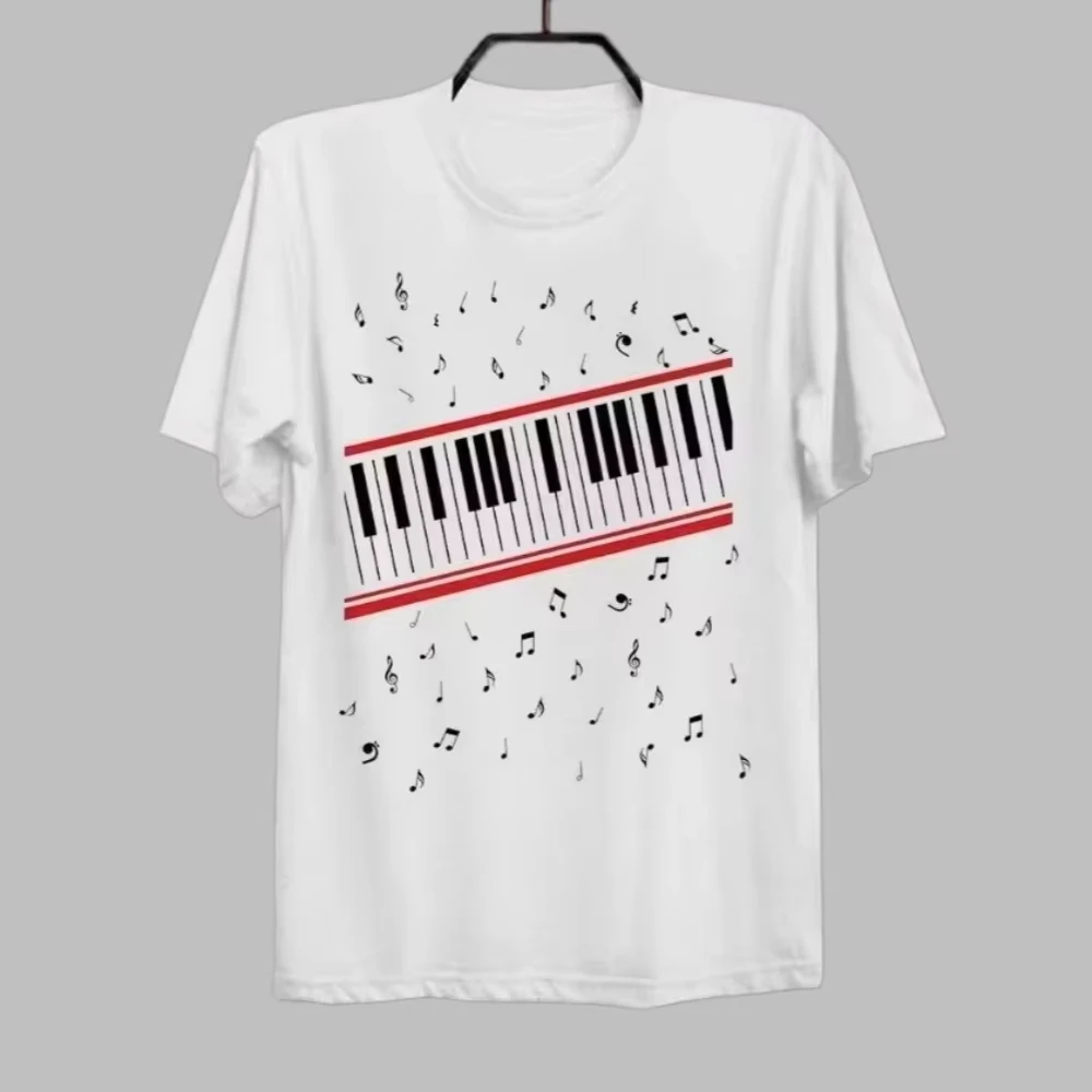 Michael Jackson Beat It Piano Beat Graphic Cotton T-shirt 2026 Summer Vintage Men's and Women's Fashion Commemorative T Shirt