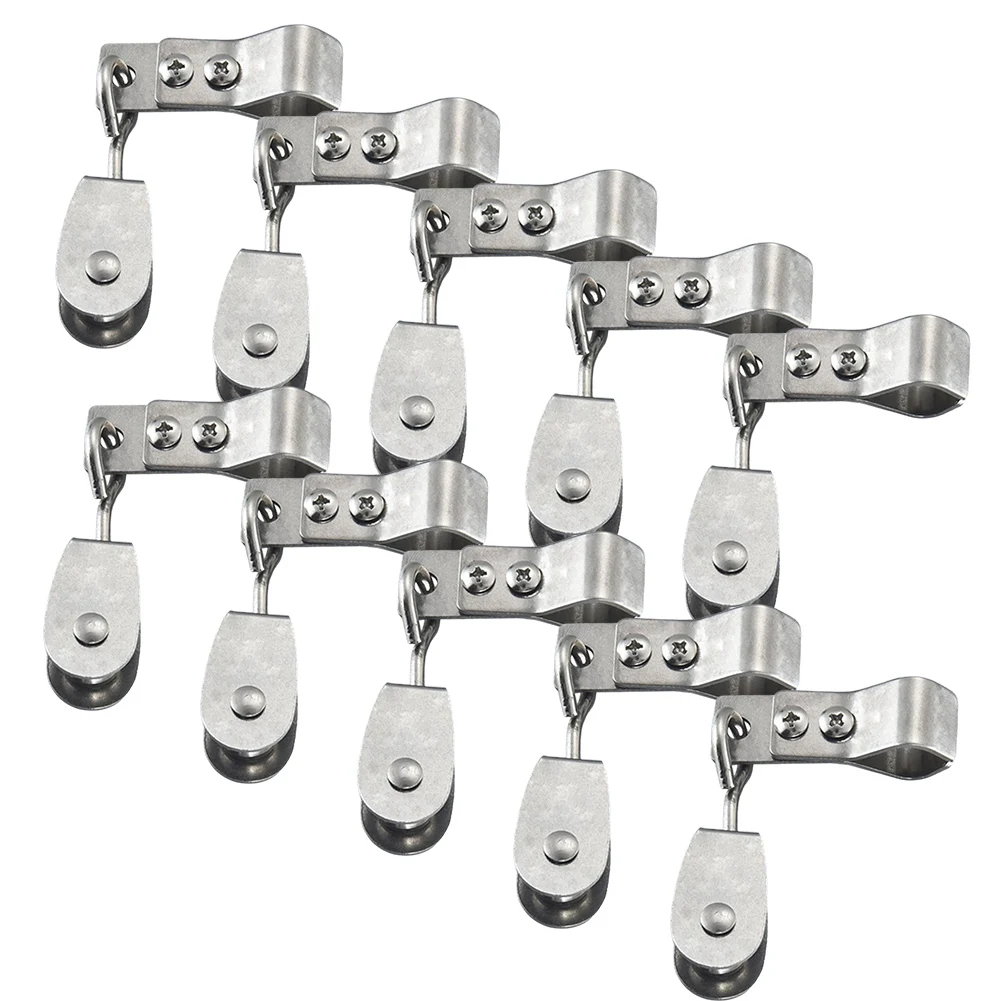 

10Pcs Shade Sail Stainless Steel Pulley Heavy Duty Shade Cloth Clips Outdoor Pergolas Sun Shade Sail Fixing Clamps