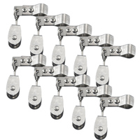 10Pcs Shade Sail Stainless Steel Pulley Heavy Duty Shade Cloth Clips Outdoor Pergolas Sun Shade Sail Fixing Clamps