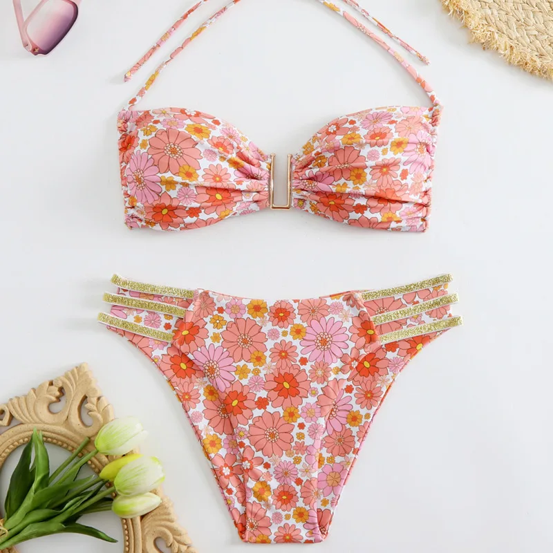 Novo sexy biquinis feminino maiô para natação wear maiô brasileiro conjunto de biquíni beachwear piscina banhista 2025