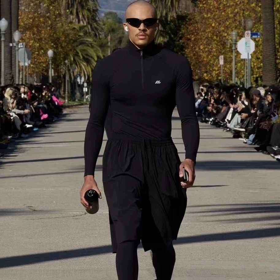 

Sun72bian Summer New Reflective Logo Treaded Qui Dry Breathable Four Directional Elastic Sports Dstring orts ex