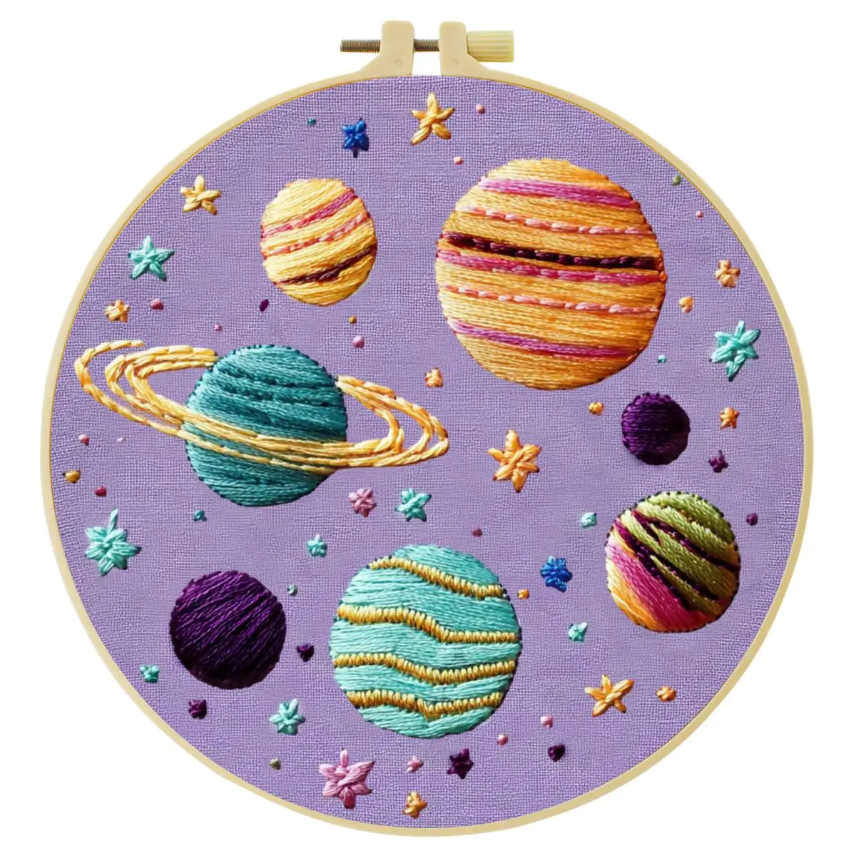 1 Stück 20X20CM/15X15CM 7,87/6,3 Zoll Interstellar-Stickerei-Starter-Kit DIY-Kit DIY-Stickerei-Set für Anfänger – Detail 3