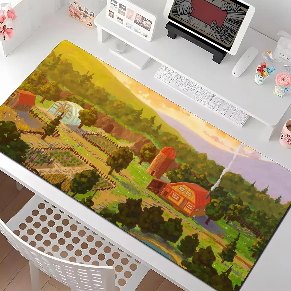 

Коврик для мыши Stardew Valley, несколько размеров, большие квадратные коврики для компьютера, офиса, игрового стола, резиновые противоскользящие коврики для мыши