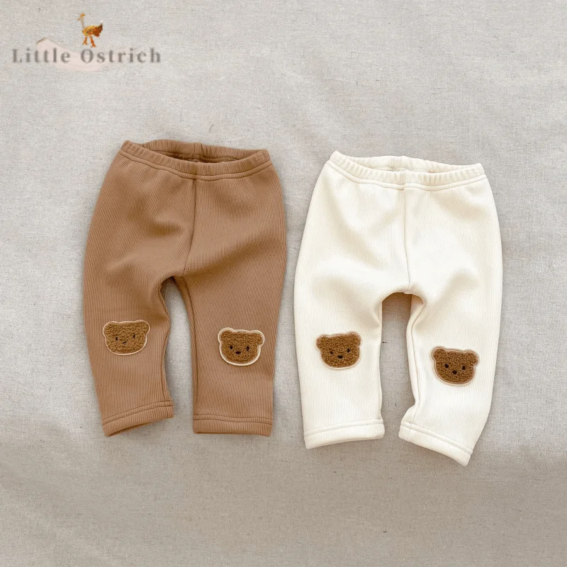 

Newborn Baby Girl Boy Cotton Warm Pant Infant Toddler Child High Waist Trouser Fleece Inside Casual Bottom Baby Clothes 3M-2Y