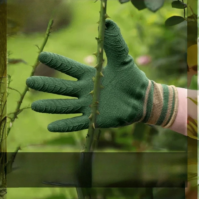 Gardening Gloves Stab-proof Waterproof Rose Anti-tie and Wear-resistant Picking Chestnut Florist Garden Planting Flower Gardener