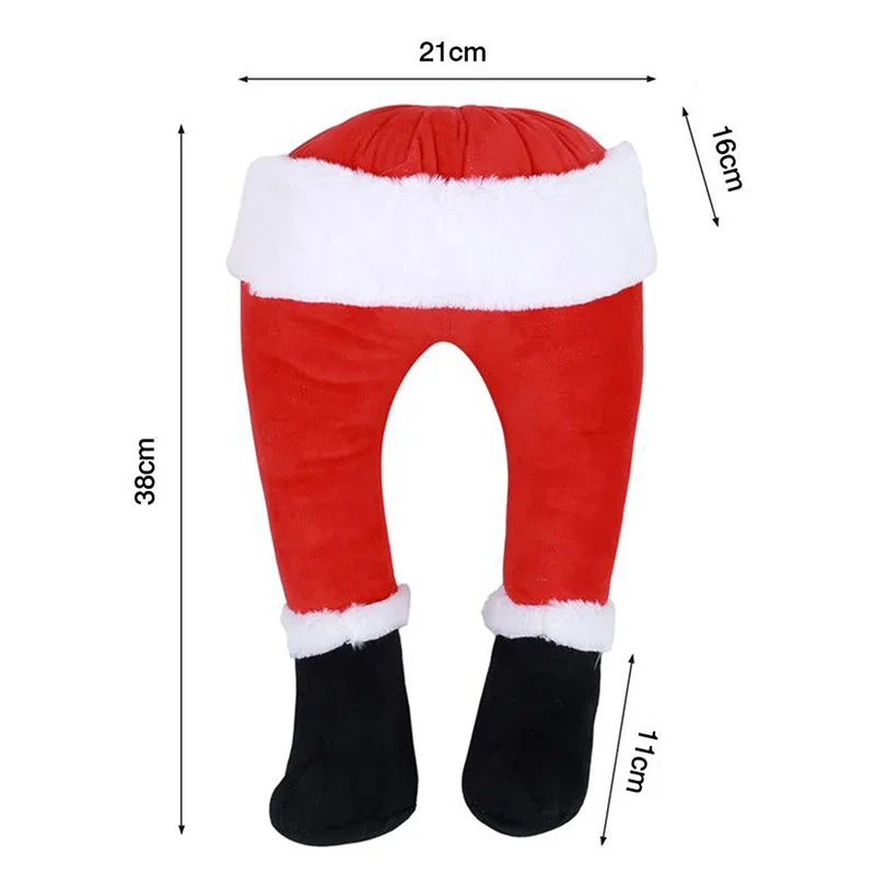 Christmas Tree Decoration Santa Claus Legs Plush Door Decor Santa Claus Elf Leg Christmas Decor For Home Hanging Ornaments 2024