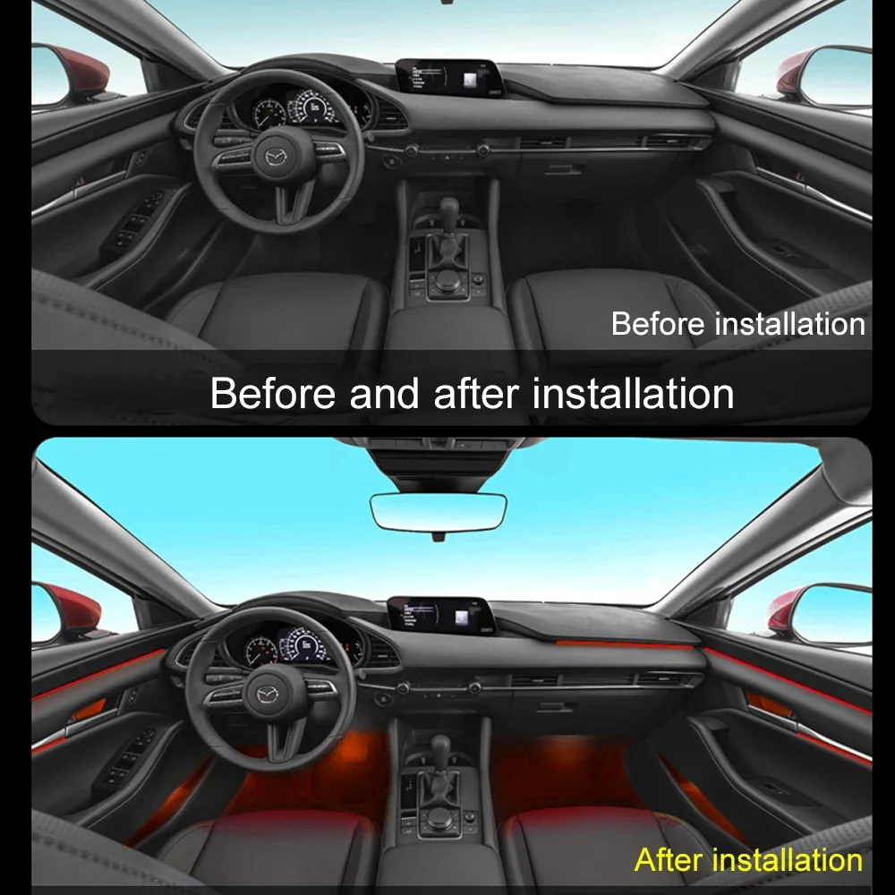 For Mazda 3 Axela 2019 2020 2021 64 Colors led Ambient light lamp  For Axela Atmosphere Advanced Light Decoration lamp view 3