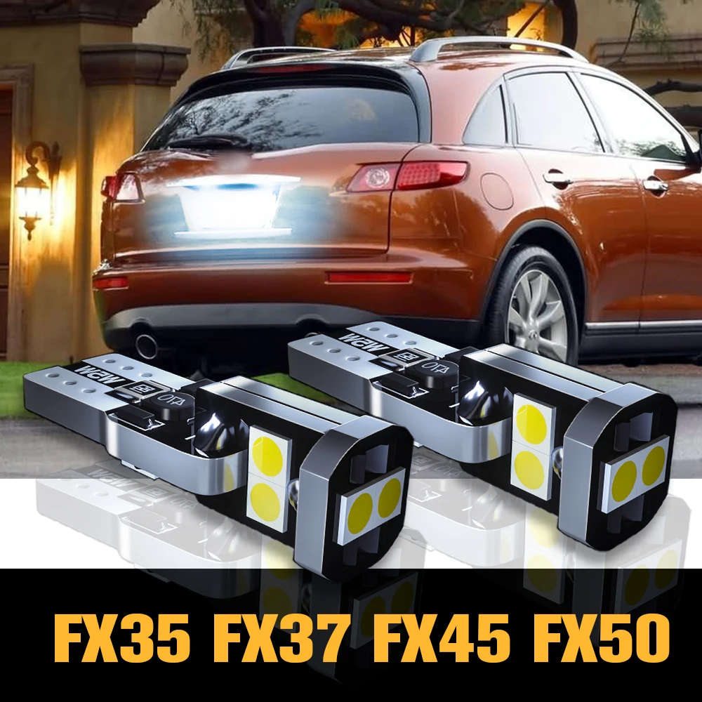 

2x Canbus LED License Plate Light Lamp Accessories For Infiniti FX35 FX37 FX45 FX50 2003-2014 2006 2007 2008 2009 2010 2011 2012