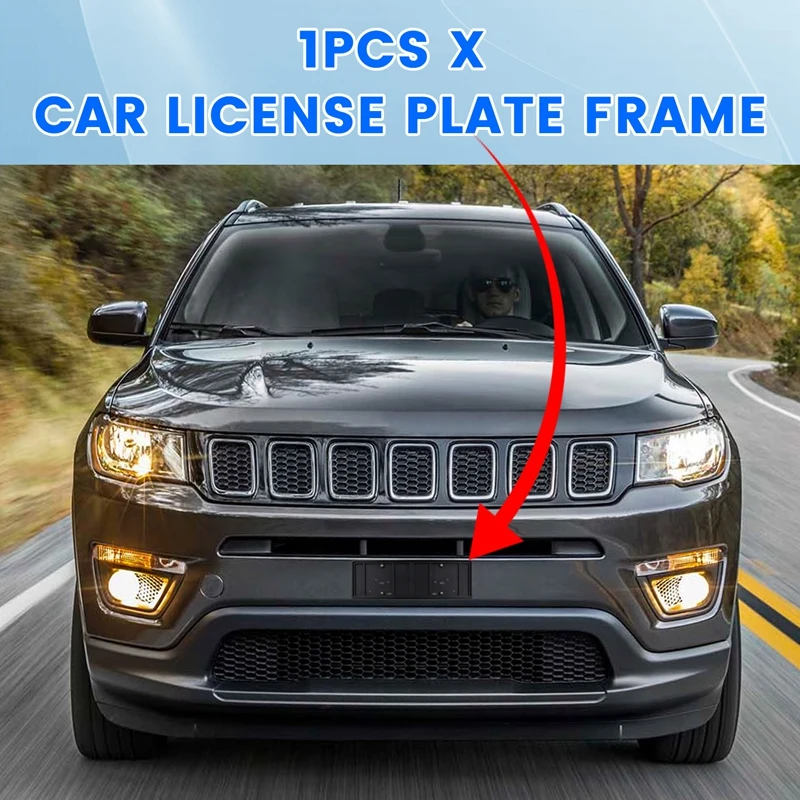 Car License Plate Frame Front Bumper License Plate Holder 68213436AC 68217847AB For Jeep Grand Cherokee Patriot Compass