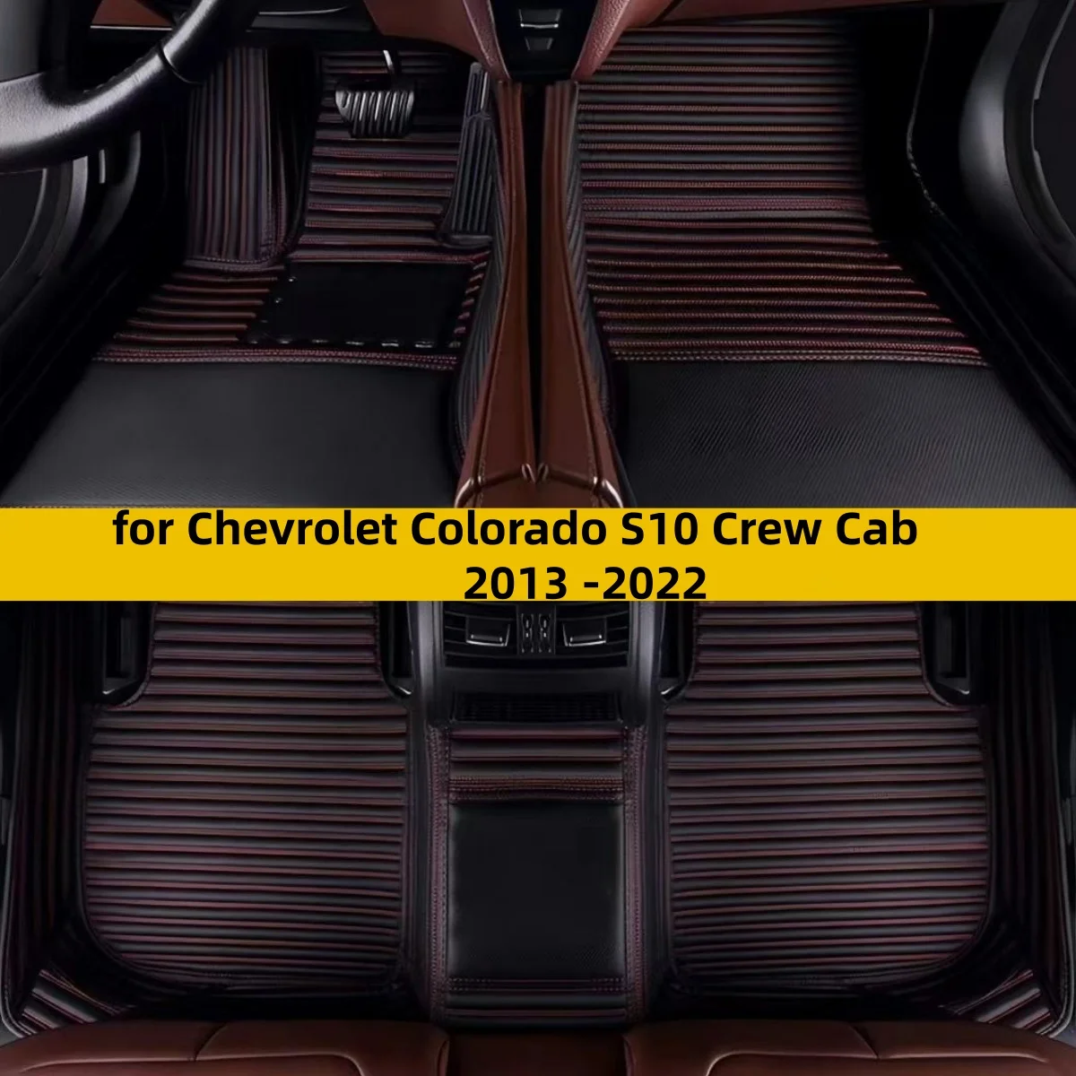 Car Floor Mat Fit for Chevrolet Colorado S10 Crew Cab 2013 2014 2015 2016 2017 2018 2019 2020 2021 2022 Car Foot Carpet