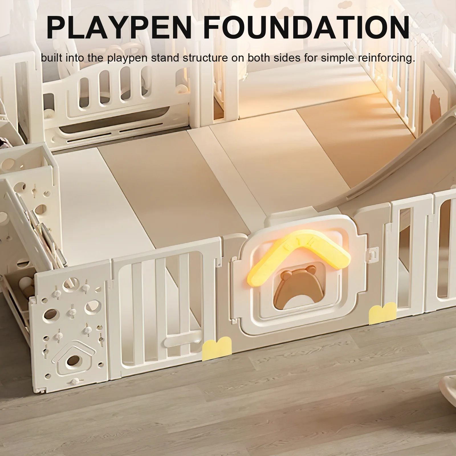 Base in plastica stabilizzatore antiscivolo da 2 pezzi per supporto da pavimento per box Design antiscivolo Supporto per box Protezione di sicurezza per bambini