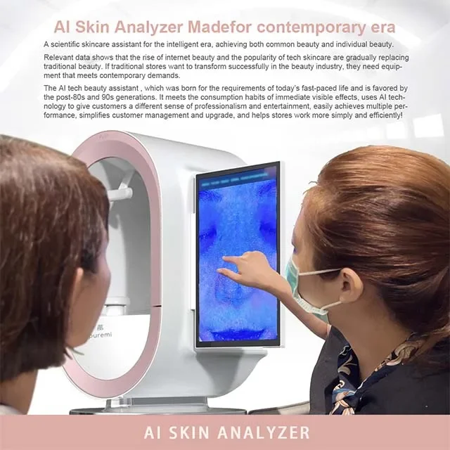 Factory price 2024 AI 3D skin analyzer facial scanning diagnosis analysis  salon customer development sales machine OEM ODM