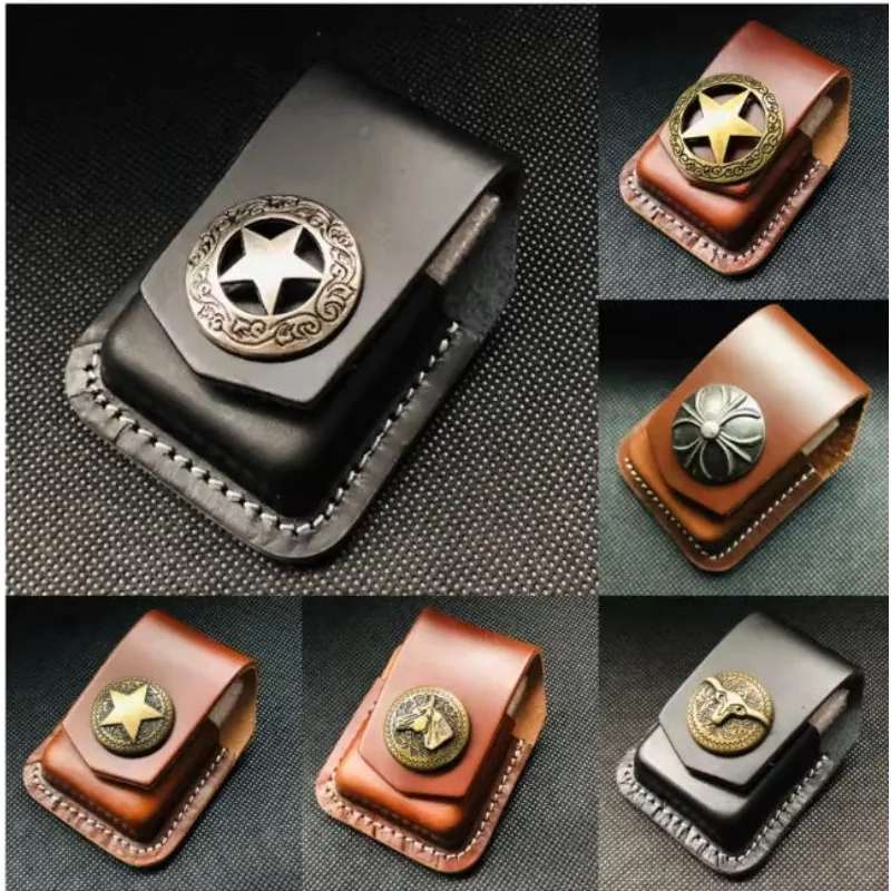Genuine Leather Lighter Case Cover Holder for ZORRO Windproof Lighter Protective Bag Cigarette Box