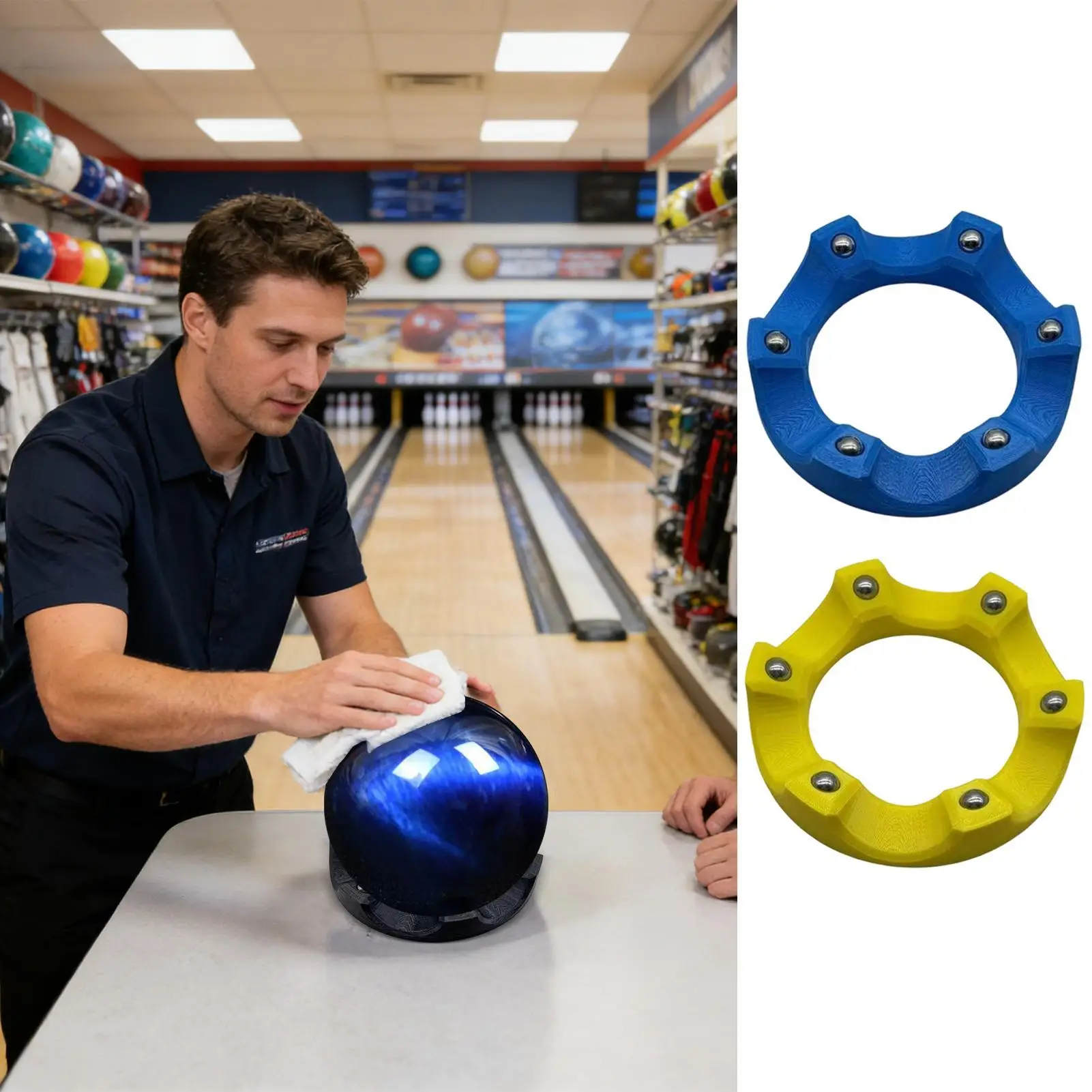 Picture 4: Bowling Ball Spinner Universal Multi-Angle Grip Smooth 360 Degree Rotating Spare Balls Holder Spinner for Optimal Performance ﻿