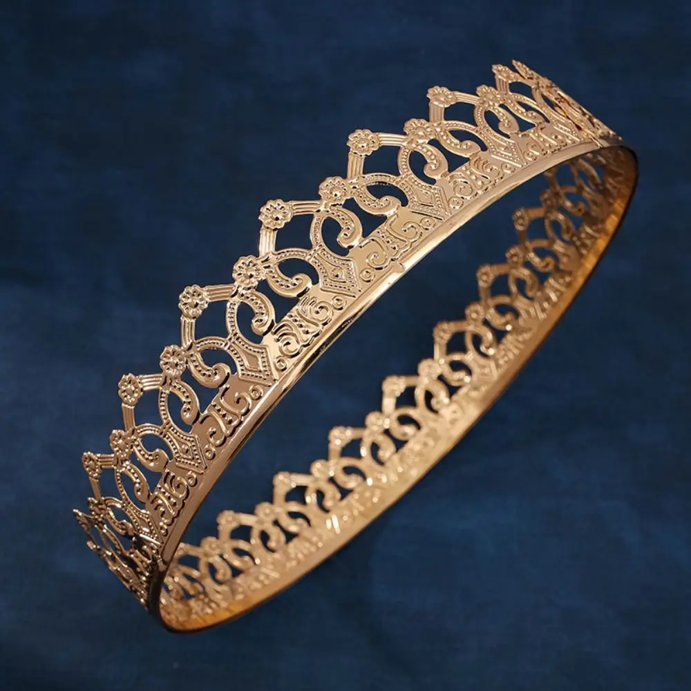 Temperament Bar Mitzvah King Crown Western Hair Hoop Prince Crowns Cosplay Pros Headband Round Tiaras Hair Jewelry